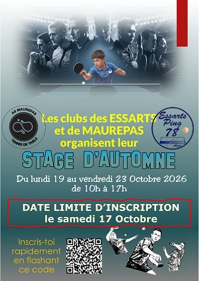 Stage Pongiste d'Automne 2026