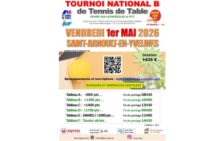 Tournoi de ST Arnoult 2026
